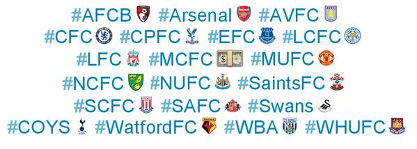 Twitter launched hashflags for the start of the Premier League Season